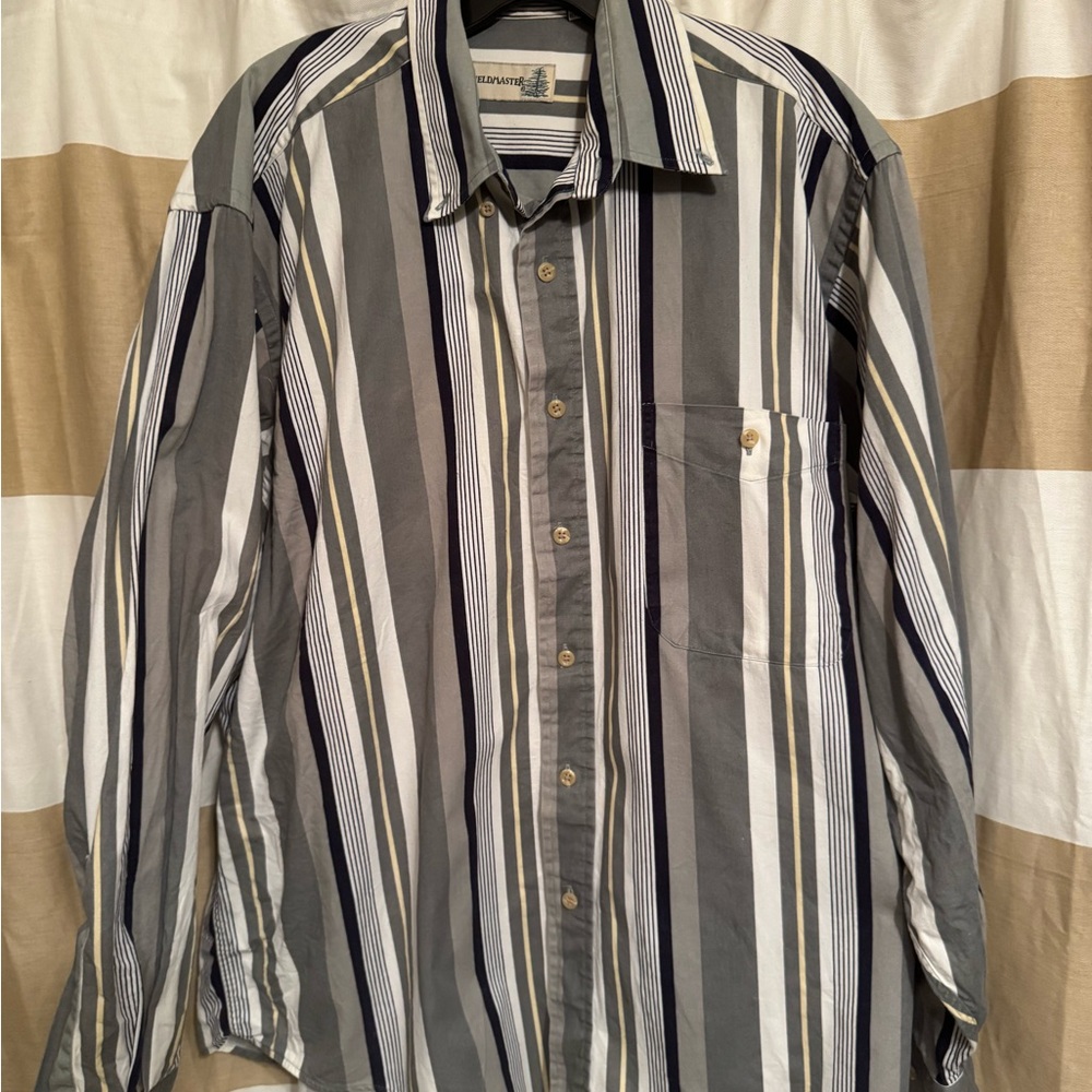 Stylish Striped Button Down Shirt - image 1